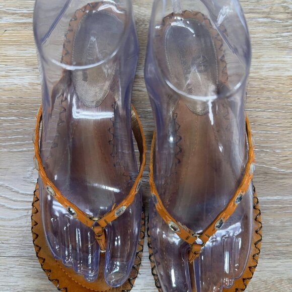 Cole Haan Leather Flip Flops Women's Size 6 - Picture 2 of 6